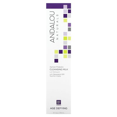 Andalou Naturals, Mleko oczyszczające, probiotyk moreli, wiek defying, 6 fl oz (178 ml) Andalou Naturals, Mleko oczyszczające, probiotyk moreli, wiek defying, 6 fl oz (178 ml)