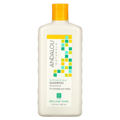 Andalou Naturals, Szampon, Błyszczący Blask, Siła i Vitalność, Słonecznik i Cytryna, 11,5 uncji (340 ml)
