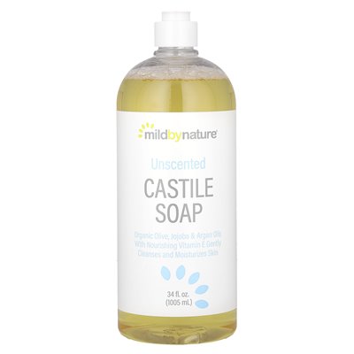 Łagodny z natury, bezzapachowe mydło kastyliczne, 34 fl oz (1 005 ml)