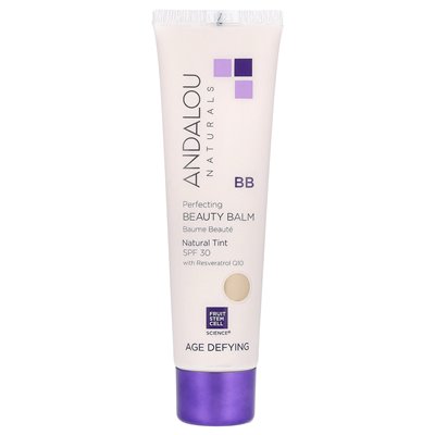 Andalou Naturals, Perfecting BB Beauty Balm, SPF 30, Natural Tint, 2 Fl Oz (58 ml)