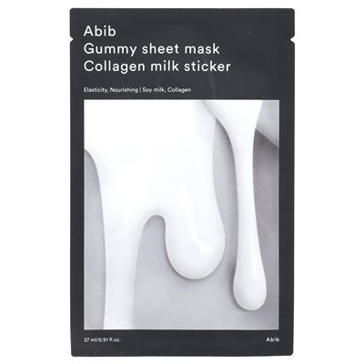 ABIB, Gummy Beauty Sheet-Maske, Milk Sticker Correction, 1 Blatt, 0,91 fl oz (27 ml) ABIB, Gummy Beauty Sheet-Maske, Milk Sticker Correction, 1 Blatt, 0,91 fl oz (27 ml)