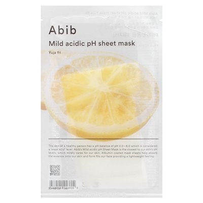 Abib, Mild Acidic PH Beauty Sheet Mask, Yuja Fit, 1 arkusz, 1,01 fl oz (30 ml) Abib, Mild Acidic PH Beauty Sheet Mask, Yuja Fit, 1 arkusz, 1,01 fl oz (30 ml)