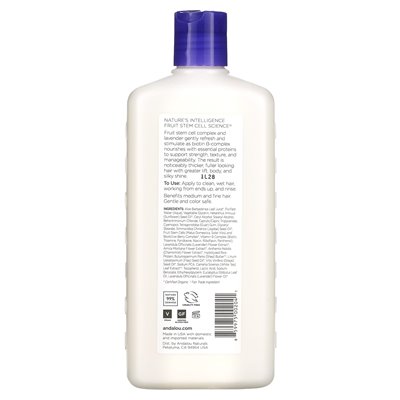 Andalou Naturals, odżywsza, pełna objętość, do podnoszenia, ciała i połysku, lawenda i biotyna, 11,5 fl oz (340 ml)
