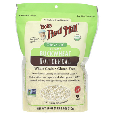 Bob's Red Mill, Bio-Cremige Heiße Buchweizenflocken, Vollkorn, Glutenfrei, 18 oz (510 g) Bob's Red Mill, Bio-Cremige Heiße Buchweizenflocken, Vollkorn, Glutenfrei, 18 oz (510 g)