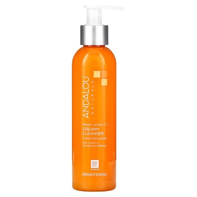 Andalou Naturals, Creamy Cleanser, Meyer Lemon + C, Brightening, 6 fl oz (178 ml)