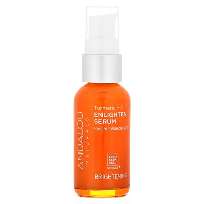 Andalou Naturals, Enlightening Serum, Turmeric + C, Brightening, 1.1 fl oz (32 ml)