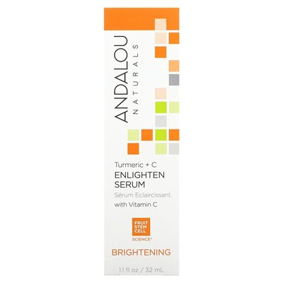 Andalou Naturals, Enlightening Serum, Turmeric + C, Brightening, 1.1 fl oz (32 ml)