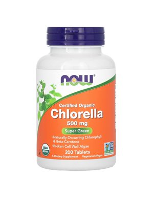 NOW Foods, Certified Organic Chlorella, 3,000 mg, 200 Tablets (500 mg Per Tablet) NOW Foods, Certified Organic Chlorella, 3,000 mg, 200 Tablets (500 mg Per Tablet)
