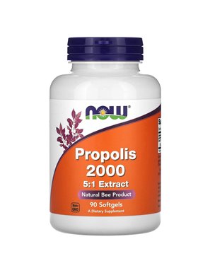 NOW Foods, Propolis 2000, Ekstrakt 5:1, 90 Softgeli NOW Foods, Propolis 2000, Ekstrakt 5:1, 90 Softgeli