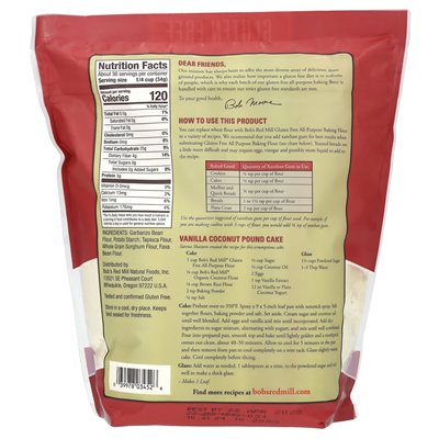 Bob's Red Mill, Allzweck-Backmehl, glutenfrei, 44 oz (1,24 kg) Bob's Red Mill, Allzweck-Backmehl, glutenfrei, 44 oz (1,24 kg)
