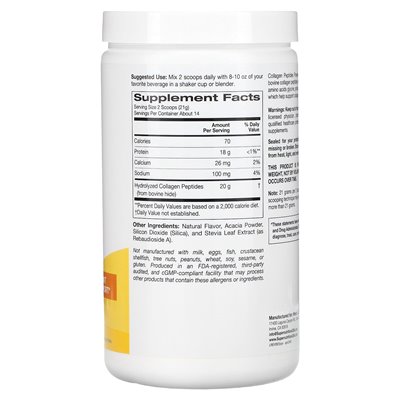 Super Nutrition, peptydy kolagenowe, wanilia, 10,4 uncji (295 g)