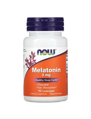 NOW Foods, Melatonin, 3 mg, 90 Lozenges NOW Foods, Melatonin, 3 mg, 90 Lozenges