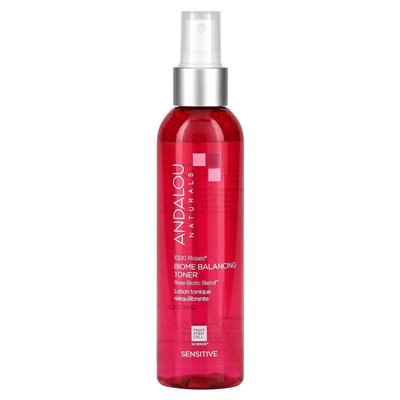 Andalou Naturals, 1000 róż, toner równoważenia biomu, wrażliwy, 6 fl oz (178 ml) Andalou Naturals, 1000 róż, toner równoważenia biomu, wrażliwy, 6 fl oz (178 ml)
