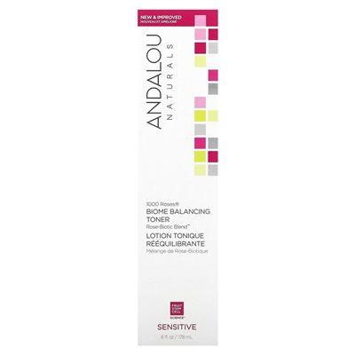Andalou Naturals, 1000 Rosen, Biomausgleichendes Gesichtswasser, Sensitiv, 6 fl oz (178 ml)