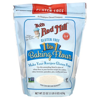 Bob's Red Mill, 1 to 1 Baking Flour, Gluten Free, 22 oz (624 g)