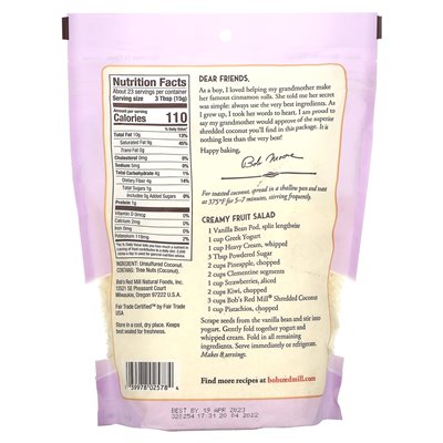 Bob's Red Mill, Kokosraspeln, ungesüßt, 12 oz (340 g)