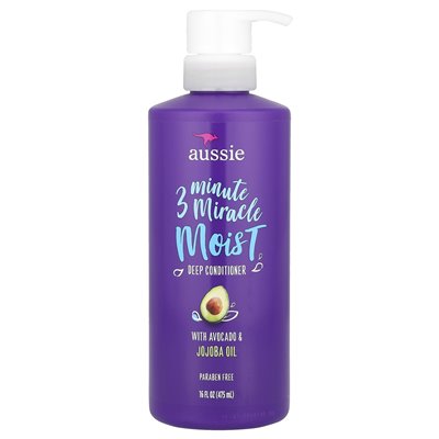 Aussie, 3 -minutowy cudowny wilgotność, głęboka odżywka z olejem z awokado i jojoba, 16 fl oz (475 ml)
