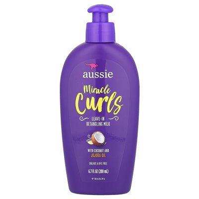 Aussie, Cuda Curls, Lain-In Contrangling Milk z olejem kokosowym i jojoba, 6,7 fl oz (200 ml) Aussie, Cuda Curls, Lain-In Contrangling Milk z olejem kokosowym i jojoba, 6,7 fl oz (200 ml)