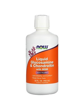 NOW Foods, Liquid Glucosamine & Chondroitin with MSM, Lemon, 32 oz (946 ml)