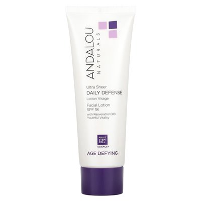 Andalou Naturals, Ultra Sheer Daily Defense Facial Balm, Age Defying, SPF 18, 2.7 fl oz (80 ml)