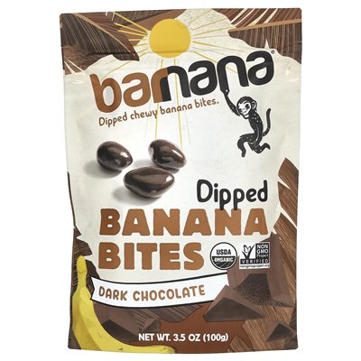 Barnana, getauchte Bananenhäppchen, dunkle Schokolade, 3,5 oz (100 g)