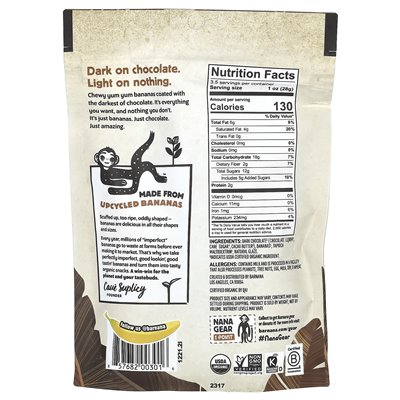 Barnana, getauchte Bananenhäppchen, dunkle Schokolade, 3,5 oz (100 g)