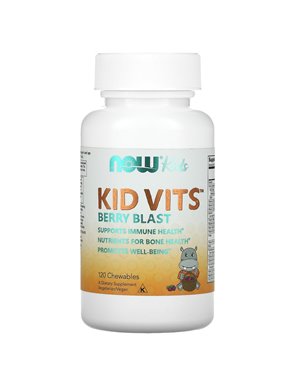 NOW Foods, Kid Vits, Berry Burst, 120 Convenient Chewables NOW Foods, Kid Vits, Berry Burst, 120 Convenient Chewables
