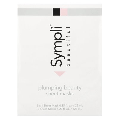 Sympli Beautiful plump sheet mask cosmetics, 5 masks, 0.85 fl oz (25 ml)