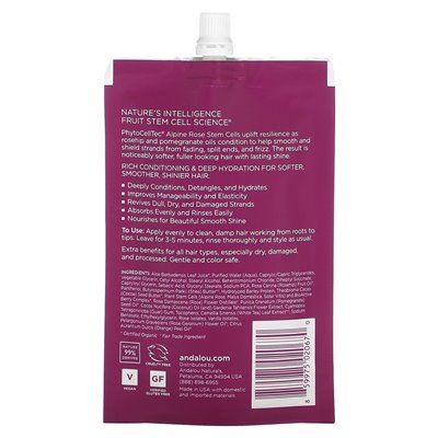 Andalou Naturals, 1000 róż, głębokie kondycjonowanie maski do włosów, kolorystyka, 1,5 fl oz (44 ml) Andalou Naturals, 1000 róż, głębokie kondycjonowanie maski do włosów, kolorystyka, 1,5 fl oz (44 ml)