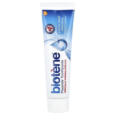 Produkty dentystyczne biotenowe, pasta do zębów fluoru, świeżo oryginał, 4,3 uncji (121,9 g)
