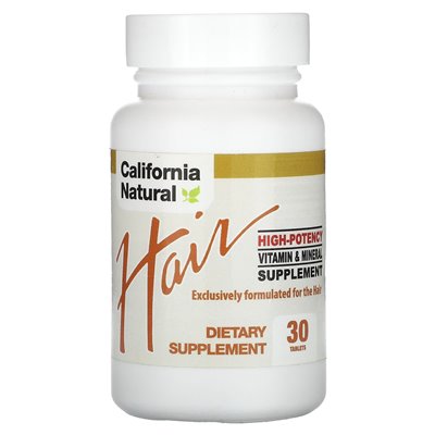 California Natural, Haar, hochdosiert, 30 Tabletten