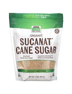NOW Foods, Real Food, Organic Sucanat Cane Sugar, 2 lbs (907 g) NOW Foods, Real Food, Organic Sucanat Cane Sugar, 2 lbs (907 g)