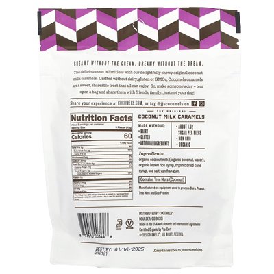 Cocomels, Das Original, Kokosmilch-Karamellen, 3,5 Unzen (99 g)