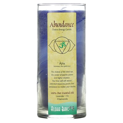 Aloha Bay, Chakra Energy Candle, obfitość, indygo, 11 uncji