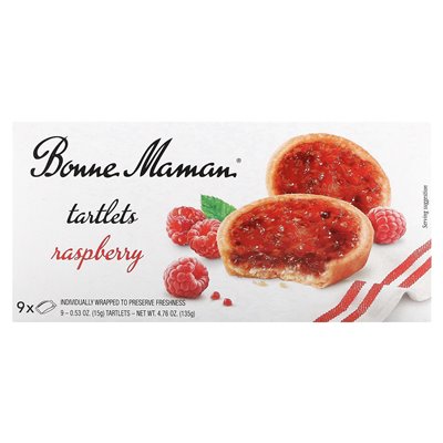 Bonne Maman, Törtchen, Himbeere, 9 Törtchen, je 15 g