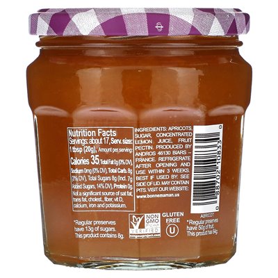 Bonne Maman, Apricot Fruit Spread, 11.8 oz (335 g)