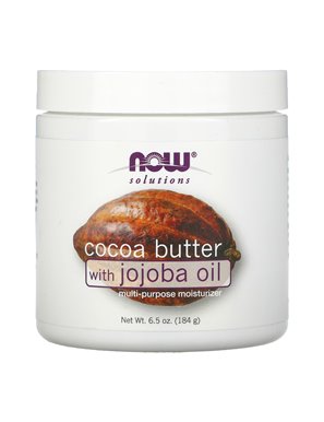 NOW Foods, Lösung, Kakaobutter mit Jojobaöl, 6,5 oz (184 g) NOW Foods, Lösung, Kakaobutter mit Jojobaöl, 6,5 oz (184 g)