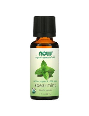 NOW Foods, Organiczne Olejki Eteryczne, Mięta Pieprzowa, 1 uncja (30 ml)