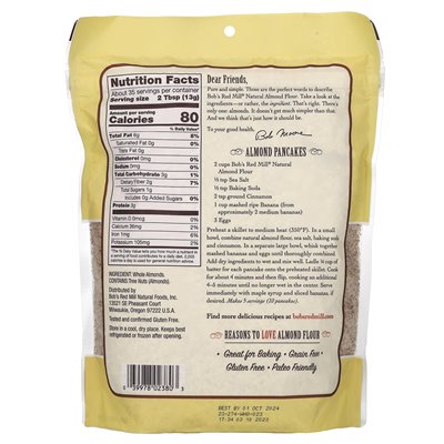 Bob's Red Mill, Natural Migond Flour, Super Fine, 16 oz (453 g)
