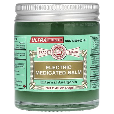Fei Fah, elektryczny balsam lekarski, ultra wytrzymałość, 2,45 uncji (70 g) Fei Fah, elektryczny balsam lekarski, ultra wytrzymałość, 2,45 uncji (70 g)