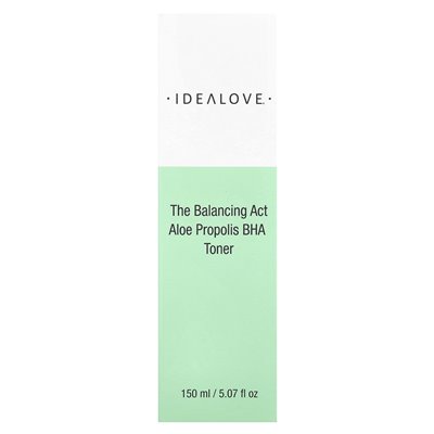 Idealove, The Balancing Act, Aloe Propolis Bha Toner, 5,07 Fl Oz (150 ml) Idealove, The Balancing Act, Aloe Propolis Bha Toner, 5,07 Fl Oz (150 ml)