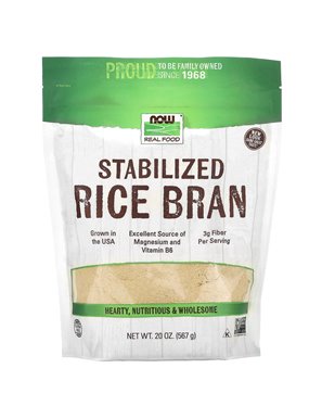 NOW Foods, Real Food, Stabilized Rice Bran, 20 oz (567 g)