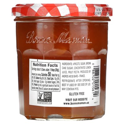 Bonne Maman, Apricot Preserves, 13 uncji (370 g) Bonne Maman, Apricot Preserves, 13 uncji (370 g)