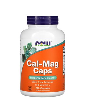 NOW Foods, Cal-Mag Trace Minerals & Vitamin D Capsules, 240 Capsules NOW Foods, Cal-Mag Trace Minerals & Vitamin D Capsules, 240 Capsules