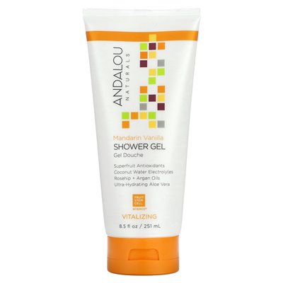 Andalou Naturals, żel prysznicowy, witalizujący, mandarynki wanilia, 8,5 fl oz (251 ml) Andalou Naturals, żel prysznicowy, witalizujący, mandarynki wanilia, 8,5 fl oz (251 ml)