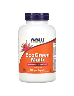 NOW Foods, EcoGreen Multi, eisenfrei, 180 vegane Kapseln NOW Foods, EcoGreen Multi, eisenfrei, 180 vegane Kapseln