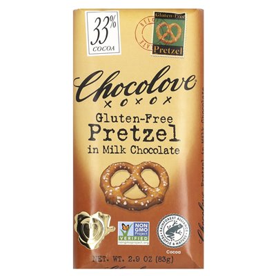 Chocolove, pretzels in milk chocolate, 33% cocoa, 2.9 oz (83 g)