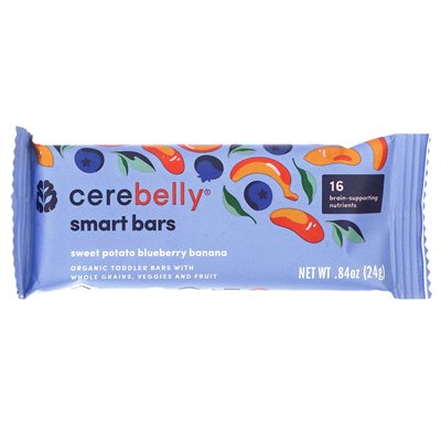 Cerebelly, batony inteligentne, organiczne batony maluchowe, banan jagody ze słodkich ziemniaków, 5 barów, 0,84 uncji (24 g) Cerebelly, batony inteligentne, organiczne batony maluchowe, banan jagody ze słodkich ziemniaków, 5 barów, 0,84 uncji (24 g)