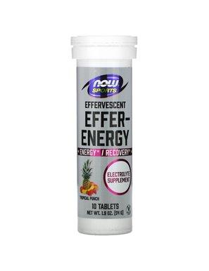 NOW Foods, Sport, Effer-Energi, Tropical Punch, 10 tablets, 1.9 oz (54 g) NOW Foods, Sport, Effer-Energi, Tropical Punch, 10 tablets, 1.9 oz (54 g)