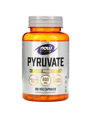 NOW Foods, Sport, pirogronian, 600 mg, 100 kapsułek roślinnych (300 mg na kapsułkę)